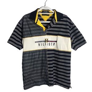 Tommy Hilfiger vintage 2002 spell out short sleeve polo shirt. Sz large
